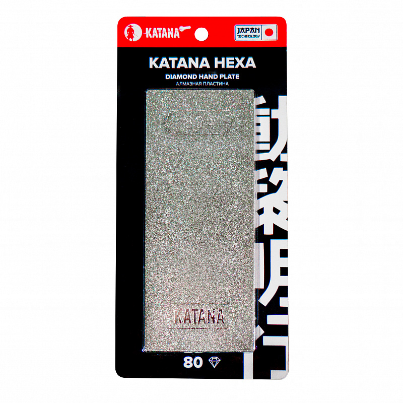 Ручная алмазная шлифовальная пластина KATANA зернистостью 80 для обработки кромки плитки из керамики, керамогранита, гранита и мрамора