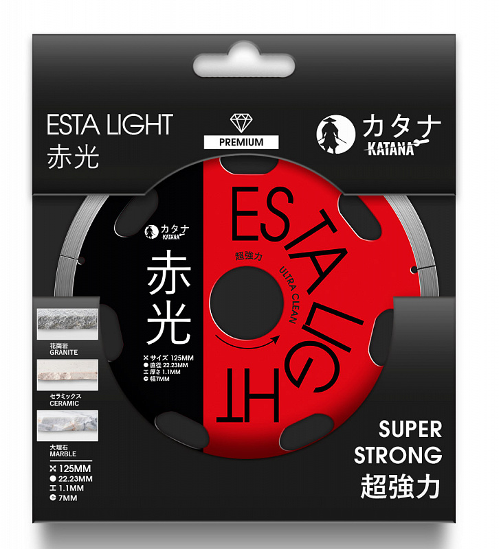 Алмазный диск KATANA ESTA LIGHT (1,1 x 125 мм) для чистовой резки керамогранита, керамики, гранита и мрамора